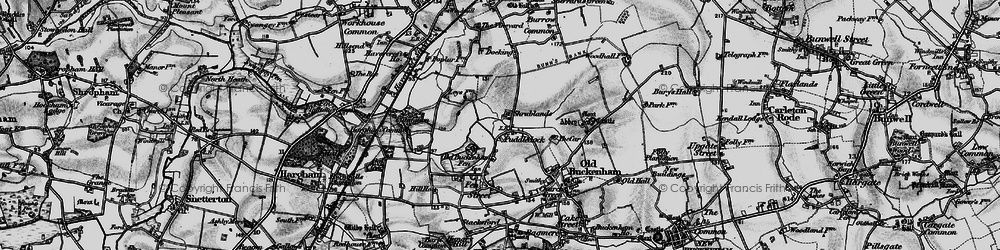 Old map of Puddledock in 1898