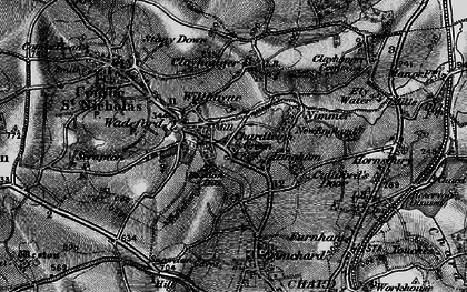 Old map of Pudleigh in 1898