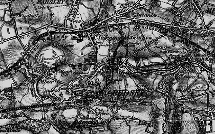 Old map of Pudsey in 1896