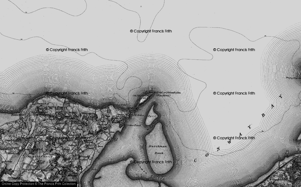Old Map of Puffin Island or Priestholm, 1899 in 1899