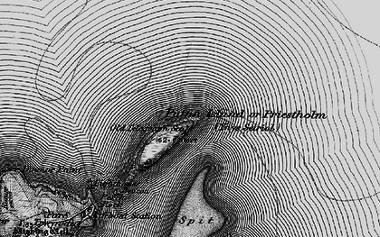 Old map of Puffin Island or Priestholm in 1899