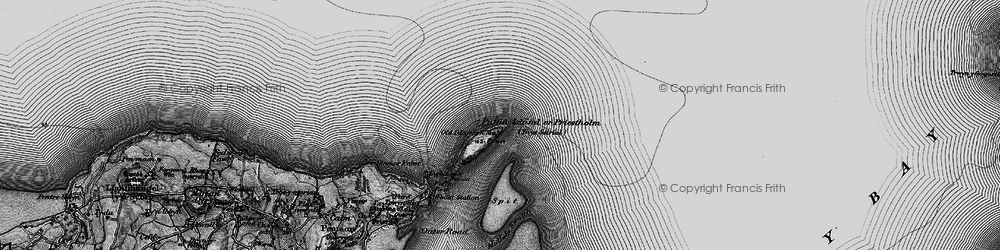 Old map of Puffin Island or Priestholm in 1899