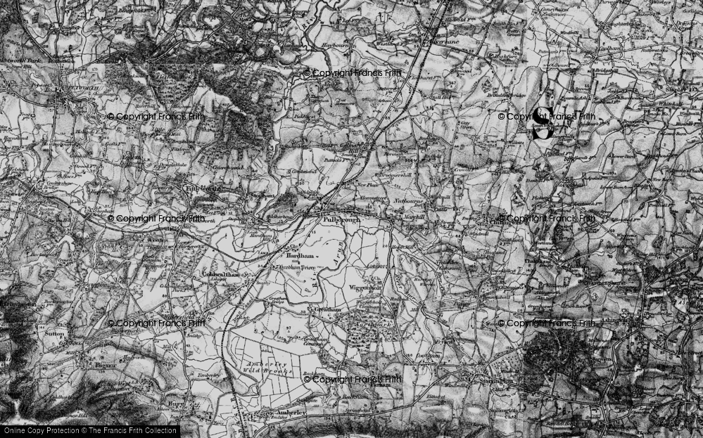 Old Map of Pulborough, 1895 in 1895
