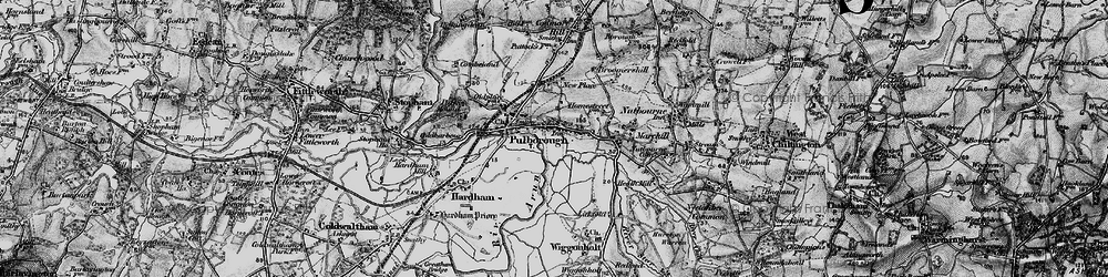 Old map of Pulborough in 1895