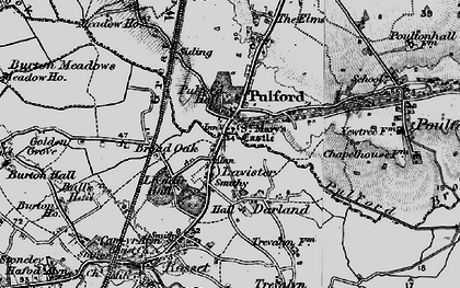 Old map of Pulford in 1897