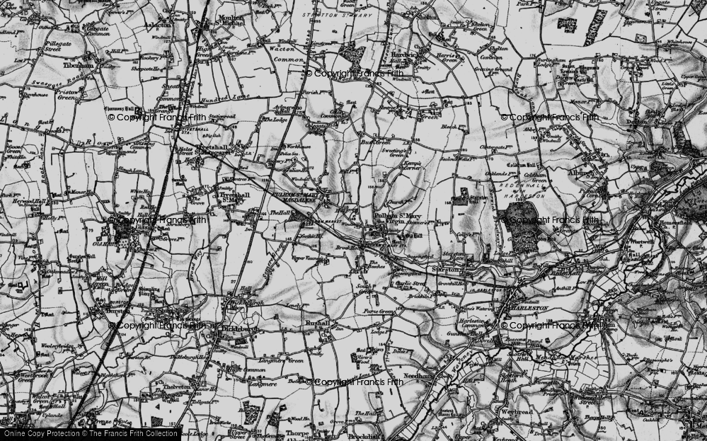 Old Map of Pulham St Mary, 1898 in 1898