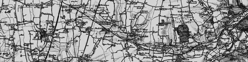 Old map of Pulham St Mary in 1898