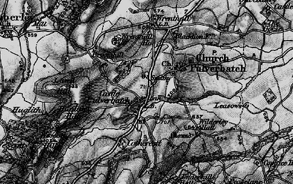 Old map of Pulverbatch in 1899