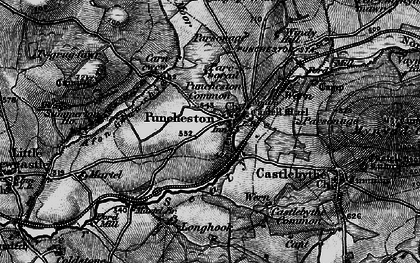 Old map of Afon Anghof in 1898