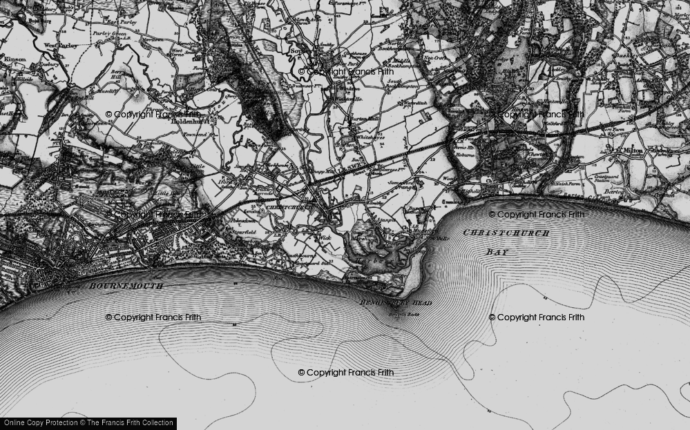 Old Map of Purewell, 1895 in 1895
