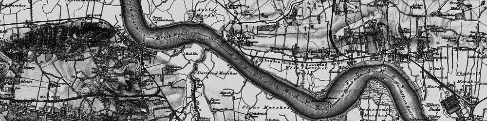 Old map of Purfleet in 1896