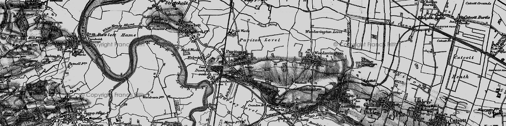 Old map of Puriton in 1898