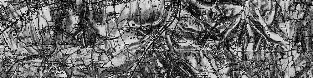 Old map of Purley in 1895
