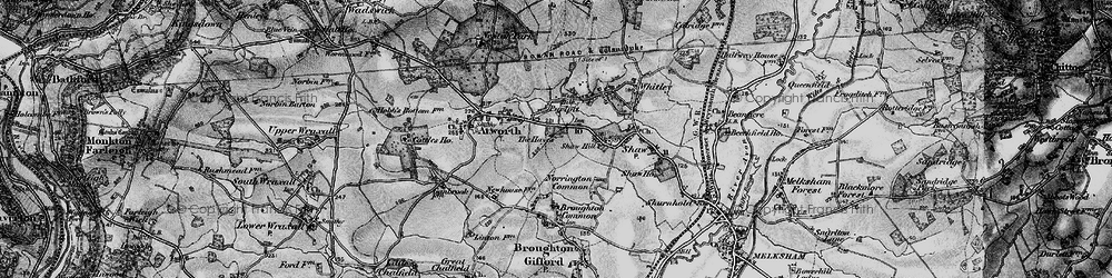 Old map of Purlpit in 1898