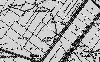 Old map of Purls Bridge in 1898