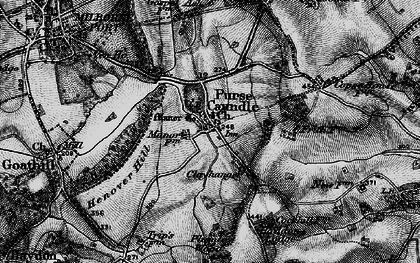 Old map of Purse Caundle in 1898