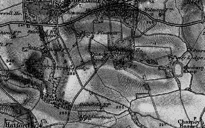 Old map of Pusey in 1895