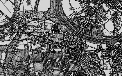 Old map of Putney in 1896