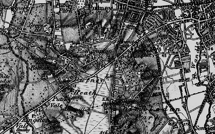 Old map of Putney Heath in 1896
