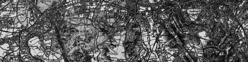 Old map of Putney Heath in 1896