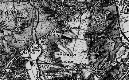 Old map of Wimbledon Common in 1896