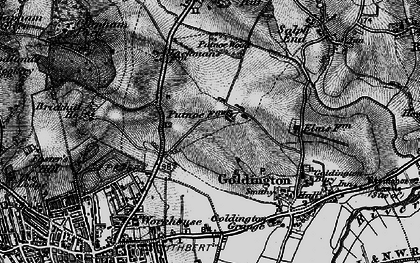 Old map of Putnoe in 1896