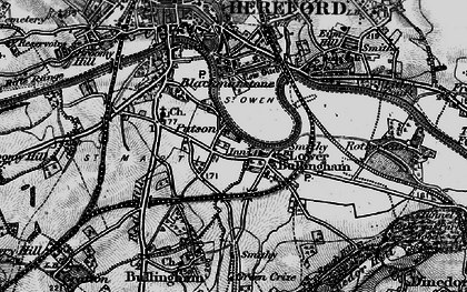 Old map of Putson in 1898