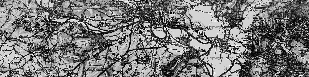 Old map of Putson in 1898