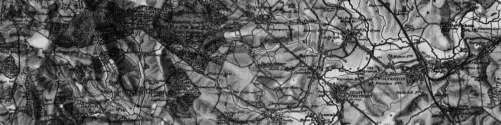 Old map of Puxley in 1896