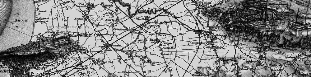 Old map of Puxton in 1898