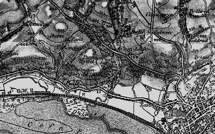 Old map of Afon Dulais in 1896