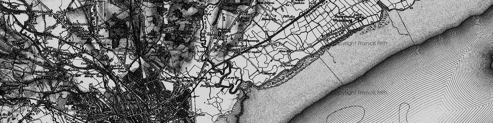 Old map of Pwll-Mawr in 1898
