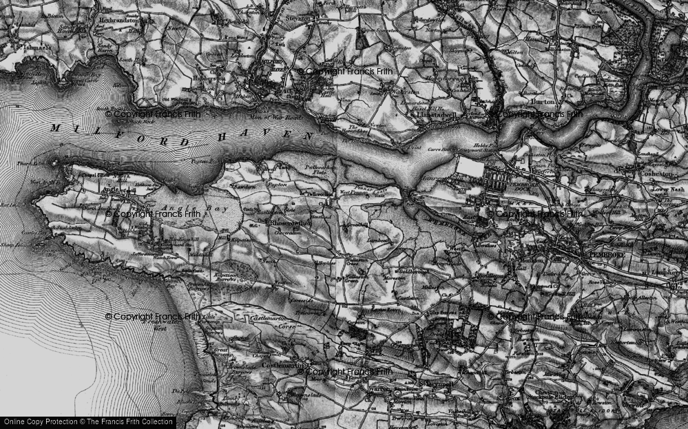 Old Map of Pwllcrochan, 1898 in 1898