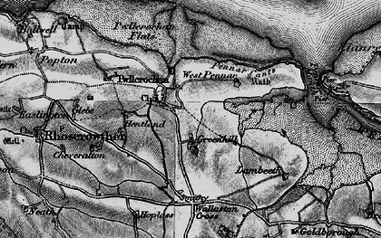 Old map of Pwllcrochan in 1898