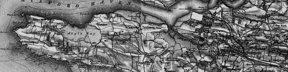 Old map of Pwllcrochan in 1898