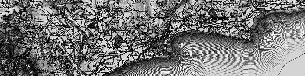 Old map of Pwllheli in 1899