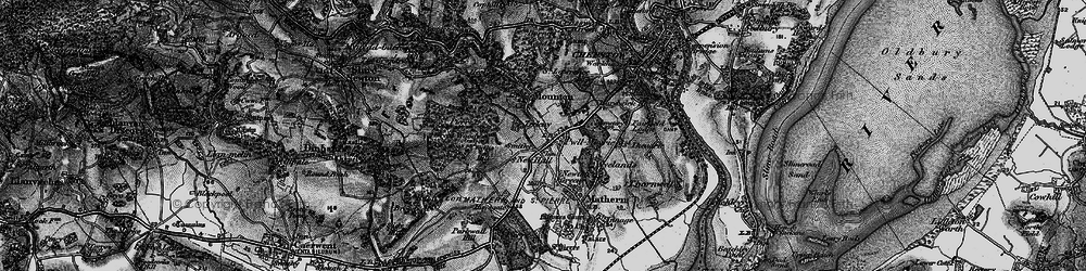 Old map of Pwllmeyric in 1897