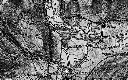 Old map of Pwllypant in 1897