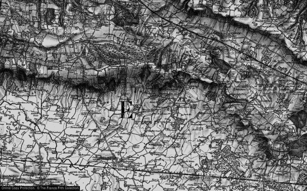 Old Map of Pye Corner, 1895 in 1895