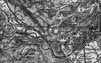 Old map of Pye Corner in 1897