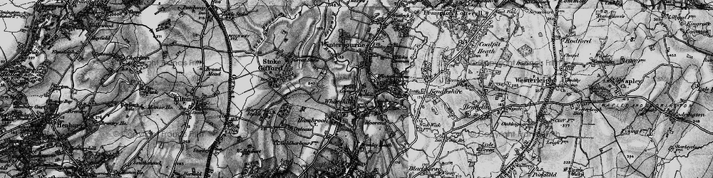 Old map of Pye Corner in 1898