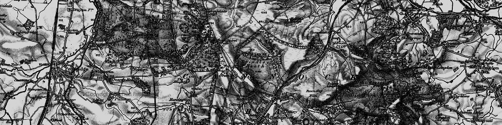 Old map of Brindley Heath in 1898