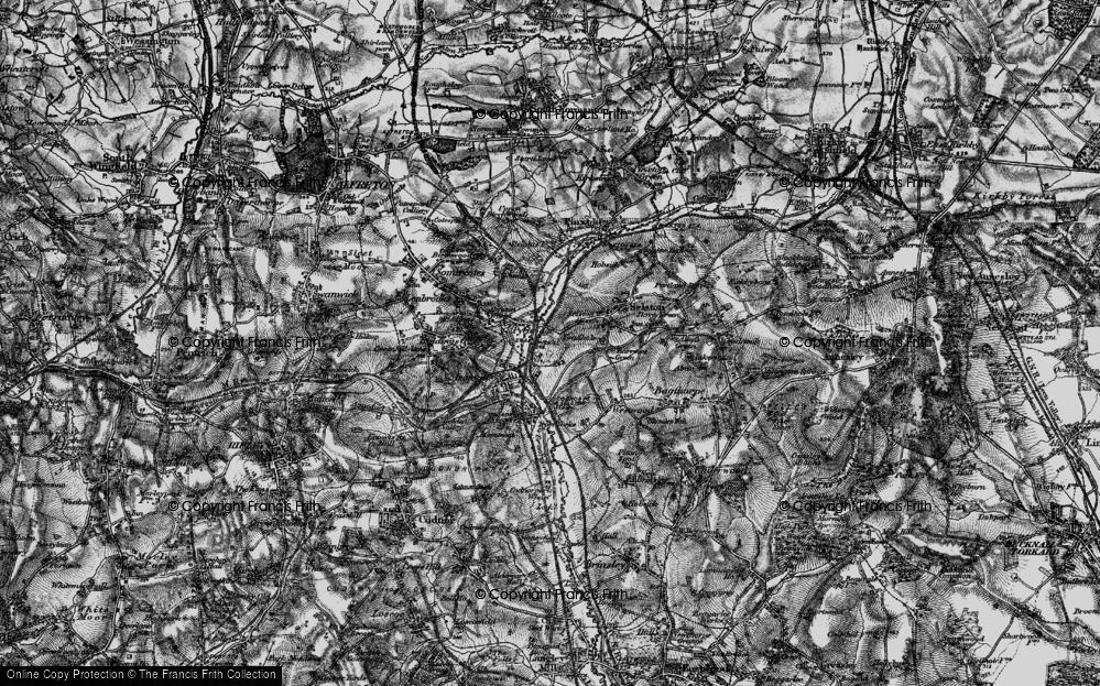 Old Map of Pye Hill, 1895 in 1895