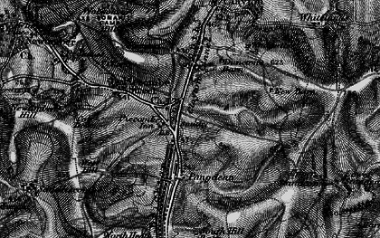 Old map of Pyecombe in 1895