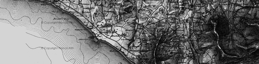 Old map of Pyle in 1895