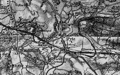 Old map of Pyle in 1897