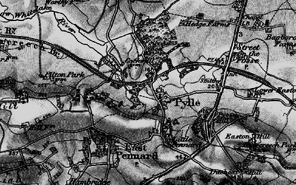 Old map of Pylle in 1898