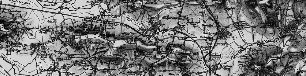Old map of Pylle in 1898
