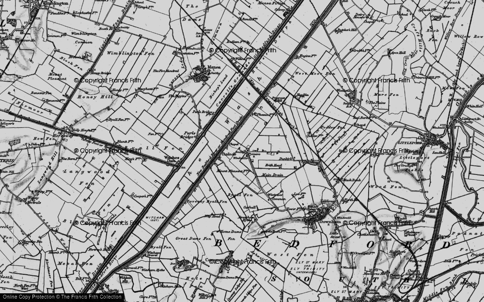 Old Map of Pymoor, 1898 in 1898