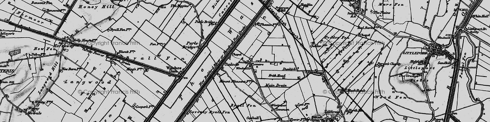 Old map of Pymoor in 1898